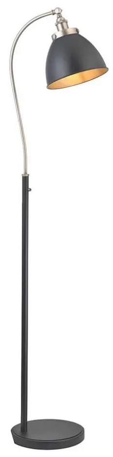 Endon 98753 - Stojacia lampa FRANKLIN 1xE27/10W/230V matný chróm/antracit