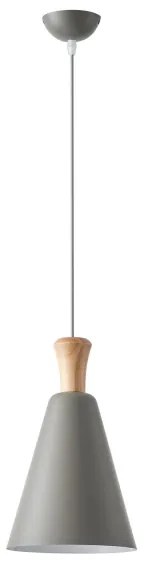 Luster na lanku 1xE27/15W/230V šedá pr. 20 cm