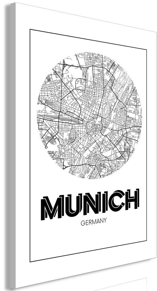 Artgeist Obraz - Retro Munich (1 Part) Vertical Veľkosť: 80x120, Verzia: Premium Print