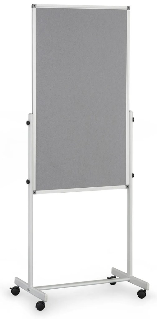 Mobilná otočná tabuľa, flipchart, kombinovaný povrch, 1200 x 700 mm