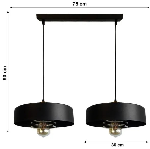 Luster na lanku VEST 2xE27/60W/230V