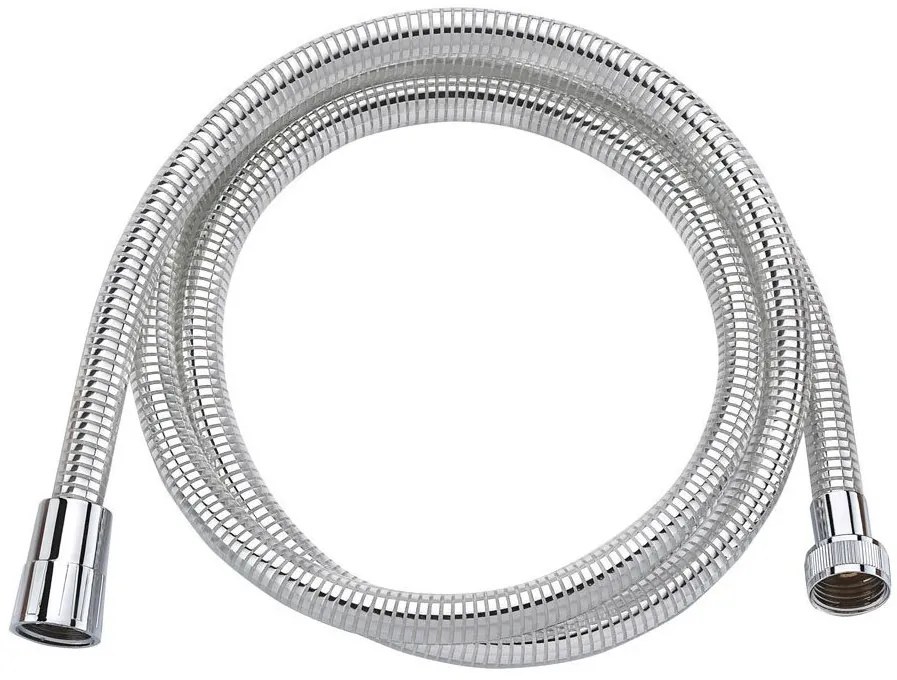 Aqualine Aqualine, LASER plastová sprchová hadica, hladká, 150cm, chróm / biela, 11150