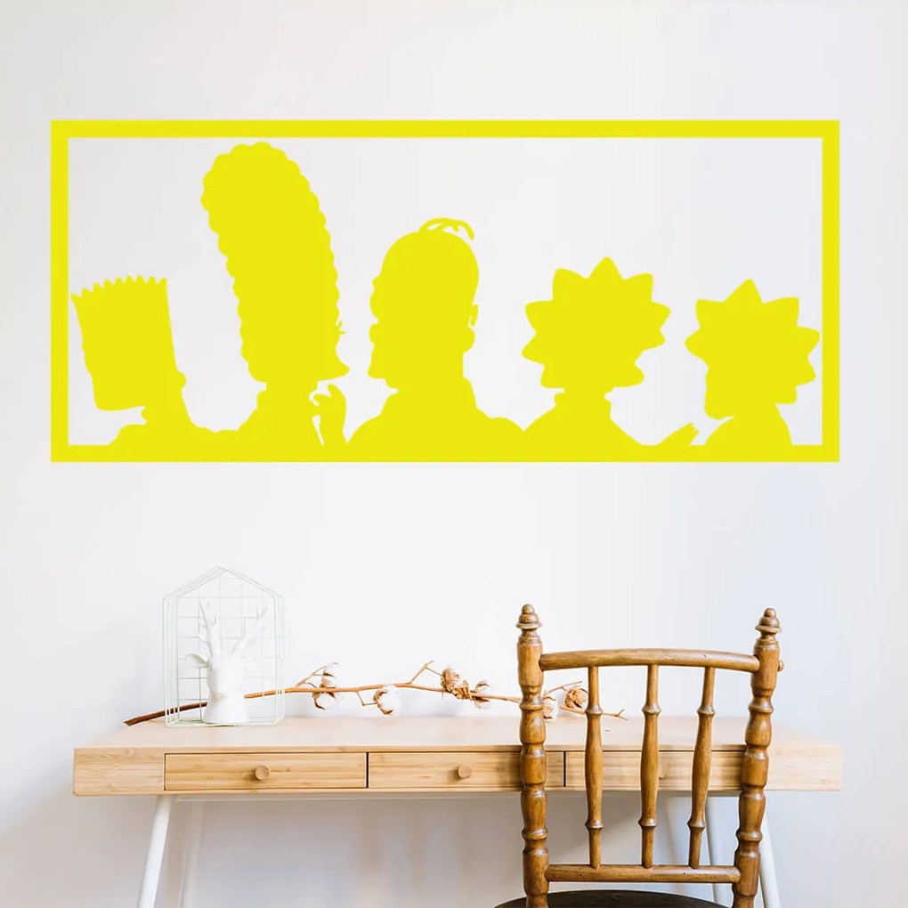 Veselá Stena Samolepka Simpsonovci Farba: červená, Veľkosť: 80 x 35 cm