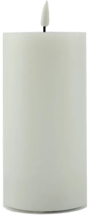 DECOLED LED svíčka, vosková, 7,5 x 12,5 cm, bílá