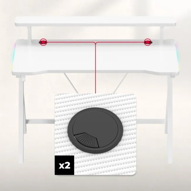Herný stôl Hero 1.9 RGB White