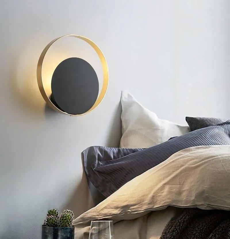 Nástenná lampa APP992-W čiernozlatá