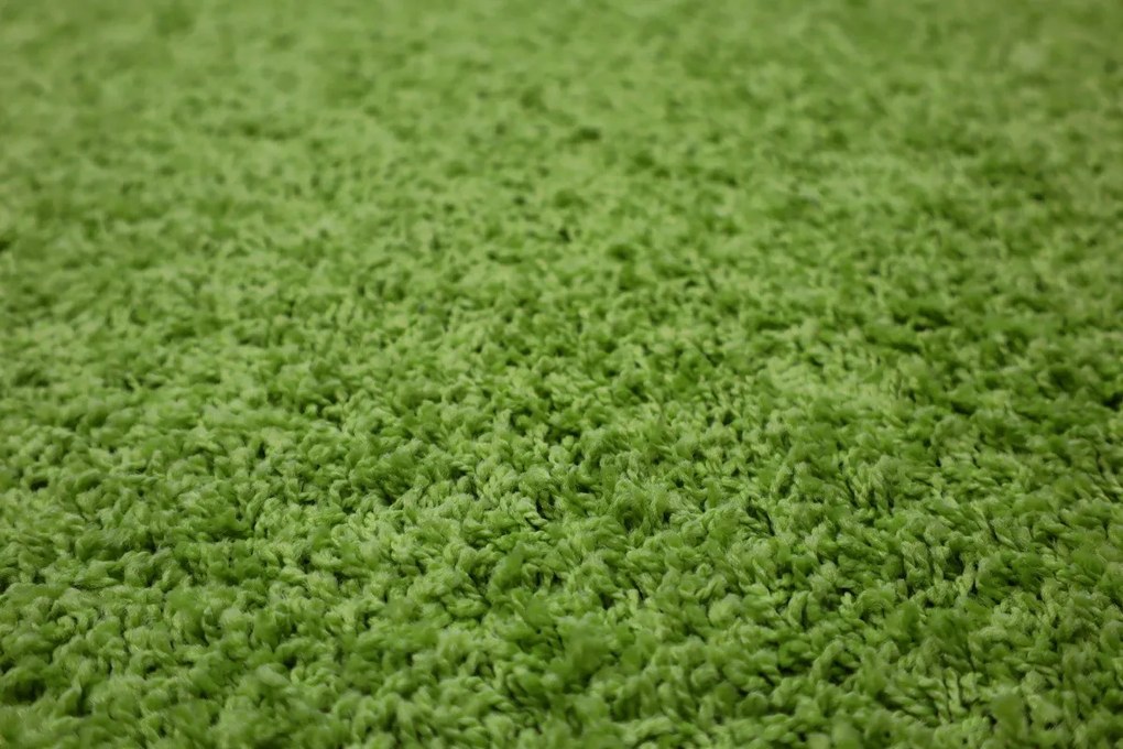 Vopi koberce Behúň na mieru Color Shaggy zelený - šíre 40 cm s obšitím