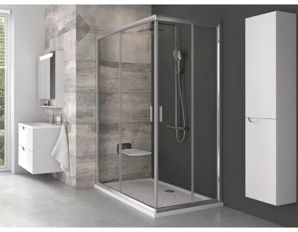 Ravak B8F0000060 - Sklopné sprchové sedátko OVO čierne