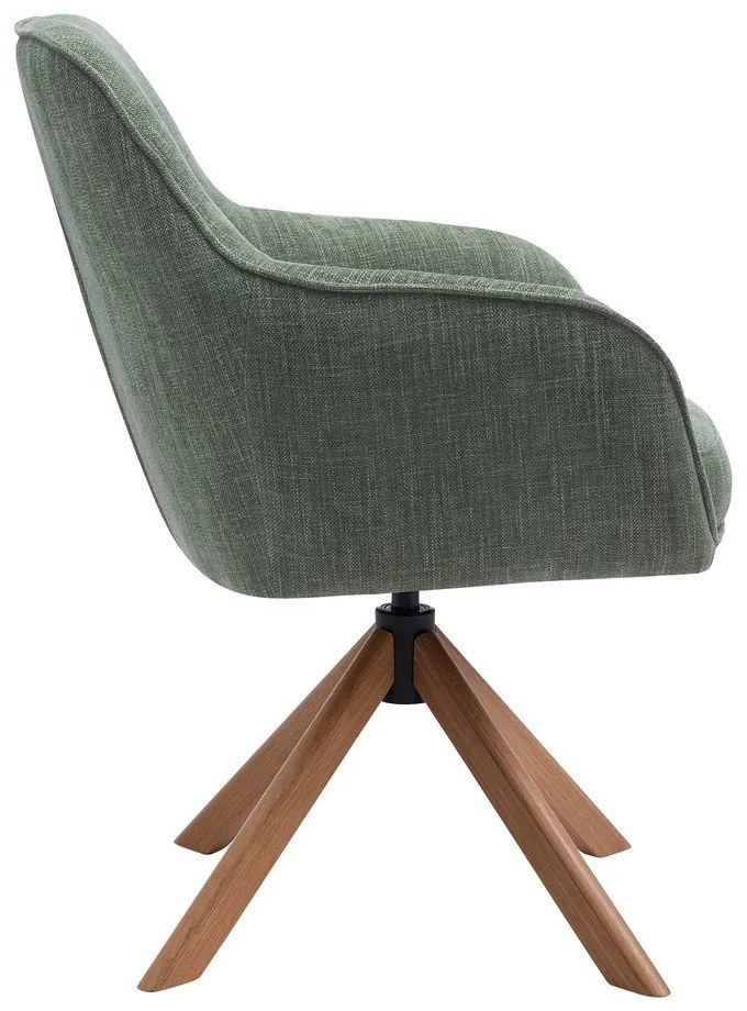 Zelené čalúnené jedálenské kreslá v súprave 2 ks Avola – Unique Furniture