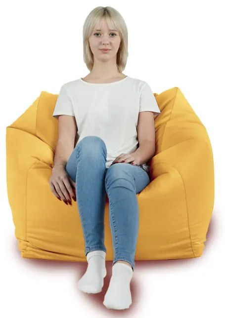 Sedací vak AMALFI plyš horčicový