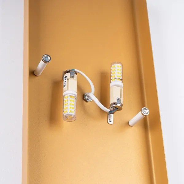 Sollux SL.1353 - Nástenné svietidlo DURLIN 2xG9/8W/230V zlatá/biela