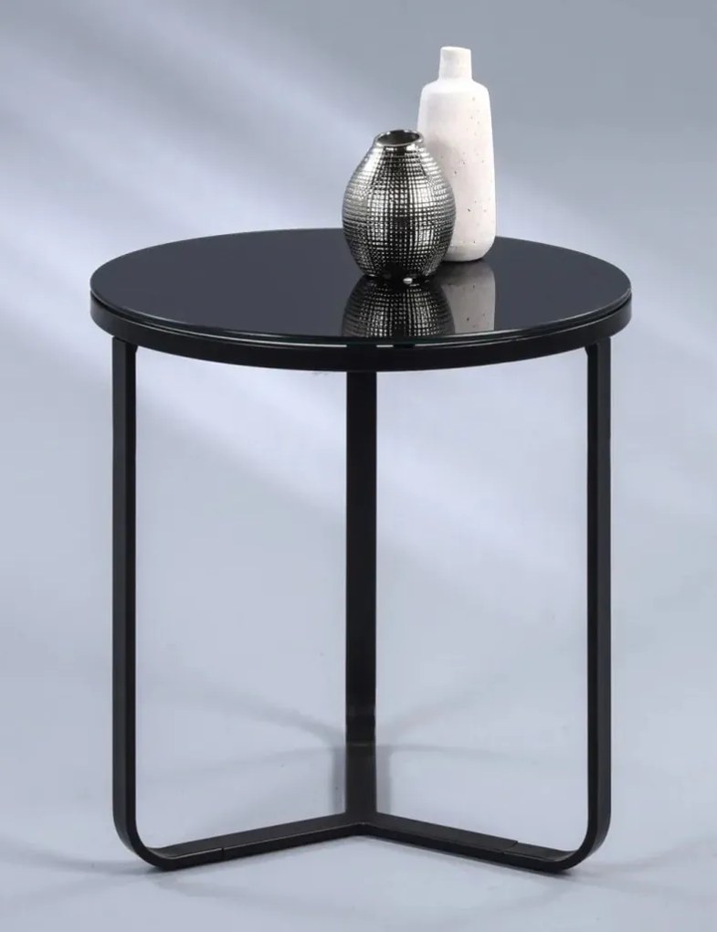 Okrúhly konferenčný stolík Boston 50 cm, černý