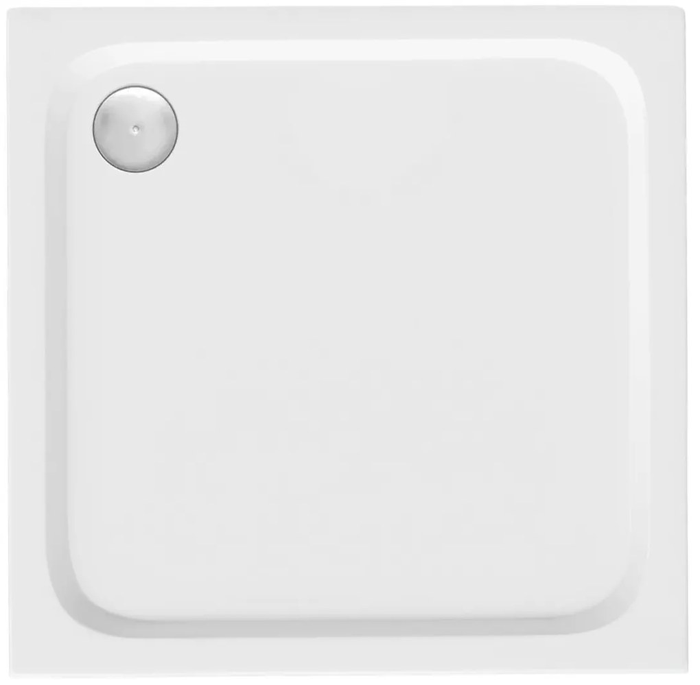Rea Belmond, akrylová sprchová vanička 80x80x5 cm, biela lesklá, REA-K4370
