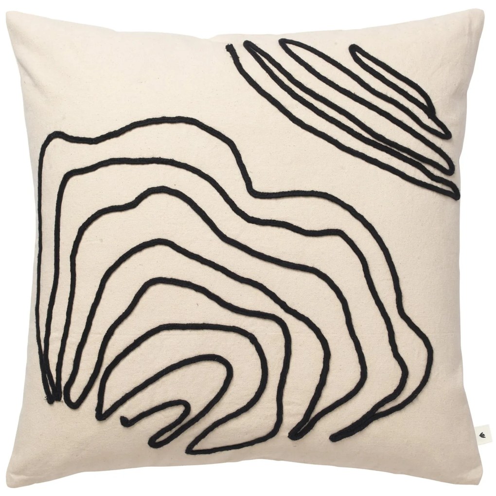 Ferm Living Vankúš z organickej bavlny Jot Natural 50 × 50 cm