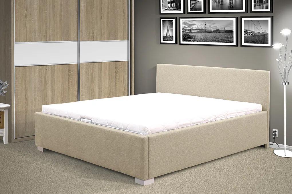 Nabytekmorava Moderná posteľ s čelami Fanny HIT s MOT otváraním ÚP 160x200 cm Farba: Savana krémová