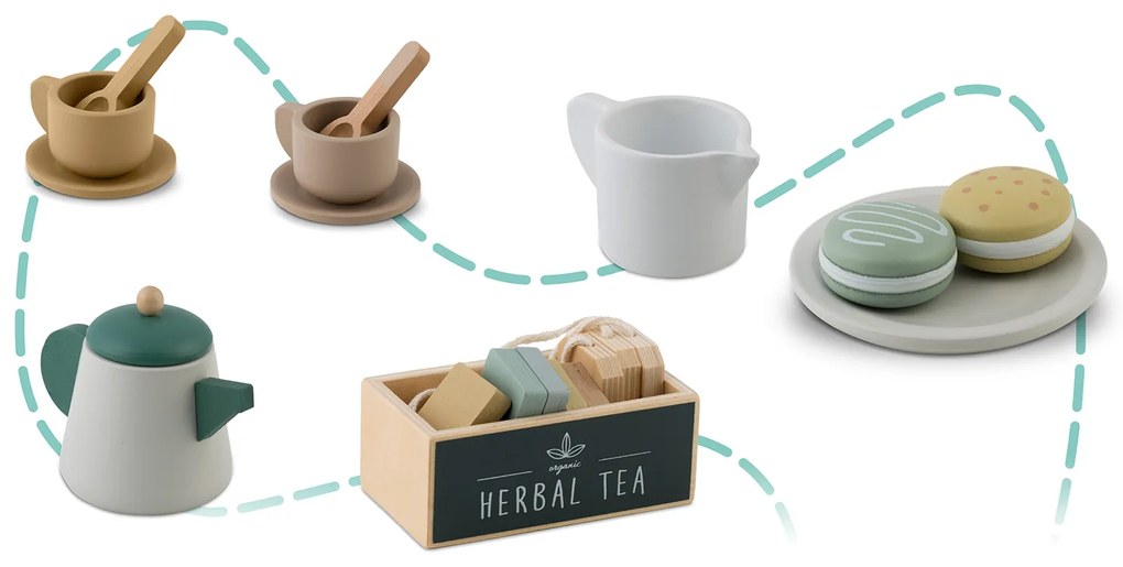 Drevená čajová súprava Nukido NK-864