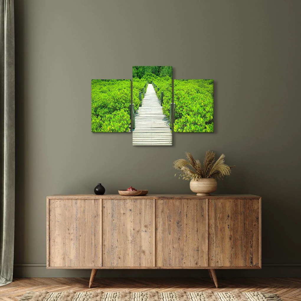 Obraz - drevený chodník (90x60 cm)
