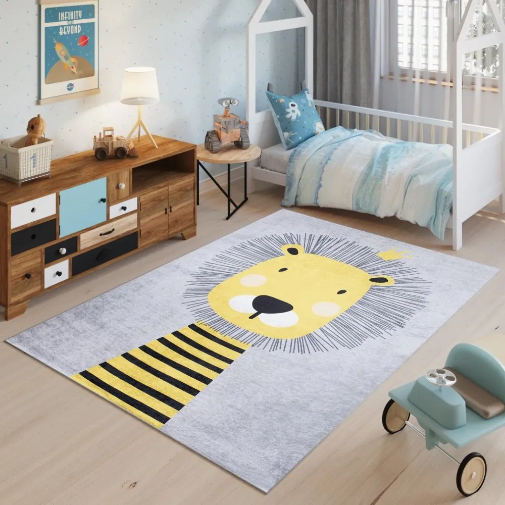 Detský koberec s motívom roztomilého leva Šírka: 80 cm | Dĺžka: 150 cm