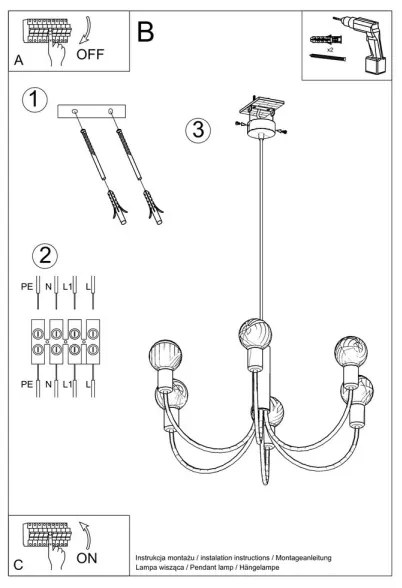 Luster PICCOLO 5xE27/60W/230V