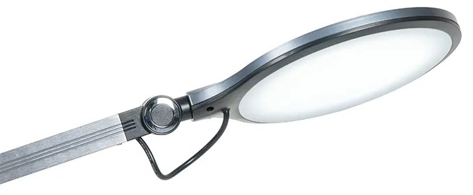 Dizajnová stolná lampa šedá vrátane LED s bezdrôtovou nabíjačkou - Don