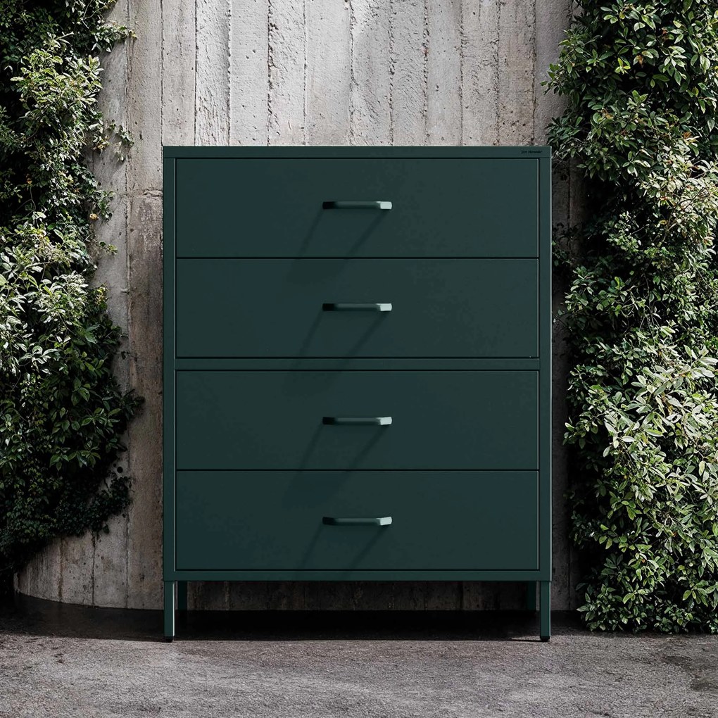 Komoda CARLA, 800 x 1015 x 400 mm, Modern: fľaškovo zelená farba