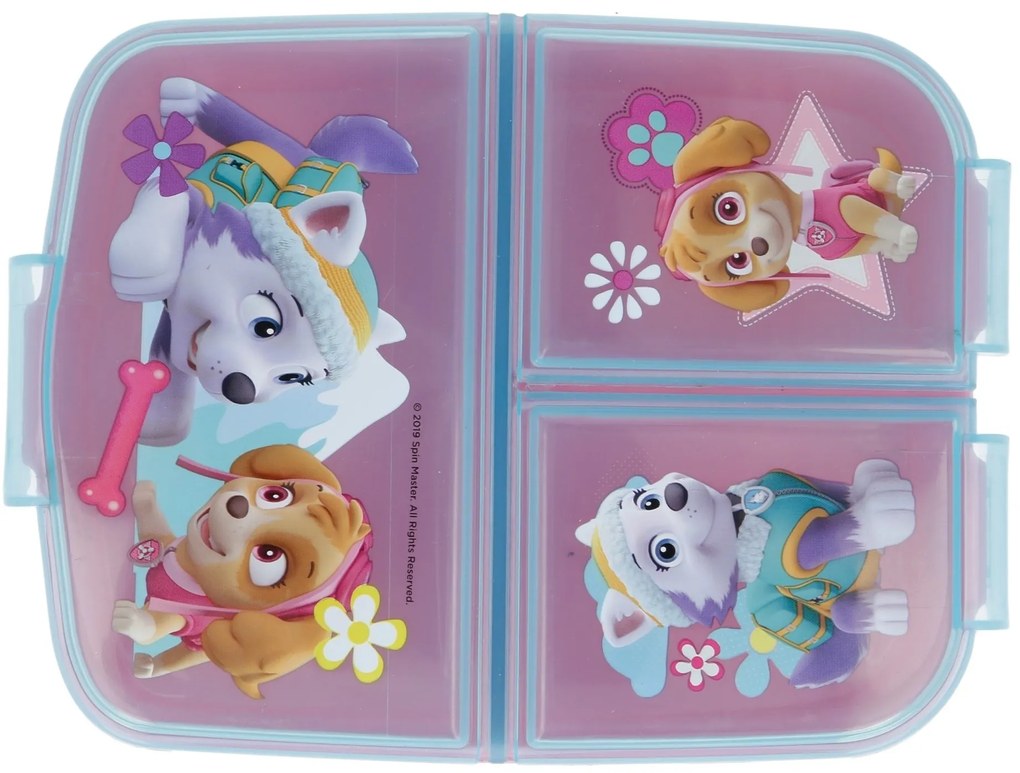 Multibox na desiatu pre dievčatá Labková patrola / Paw Patrol s 3 priehradkami