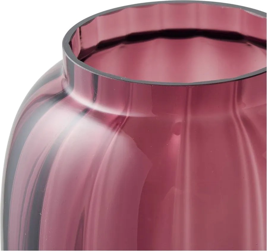 Červená sklenená ručne vyrobená váza (výška 21 cm) – House Nordic