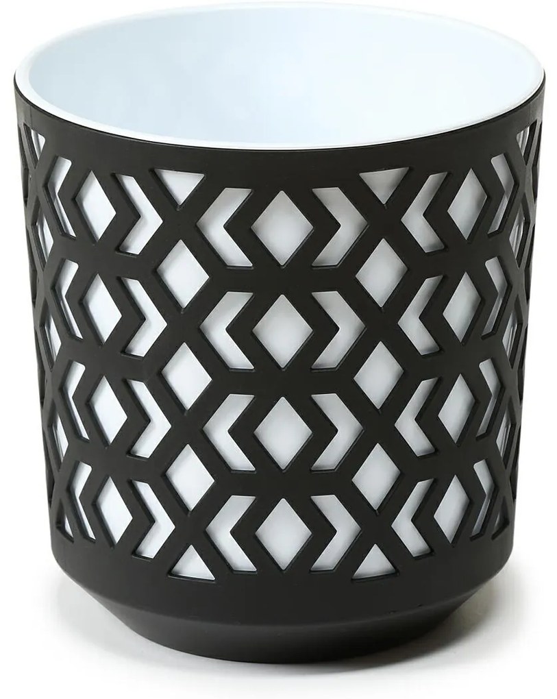 PLASTOVÝ KVETINÁČ ETNIC 27X25 CM ČIERNA