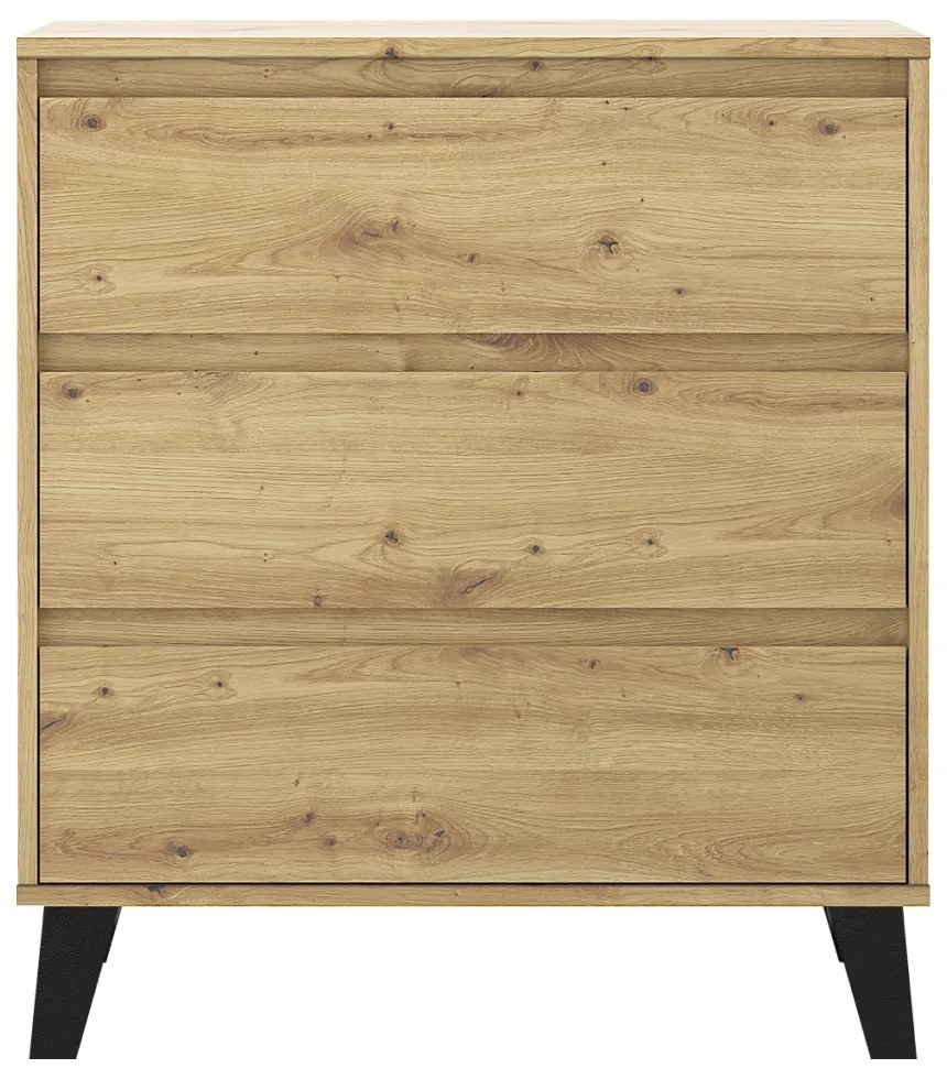 Komoda BOGAN 3S70, remeselne spracovaný dub