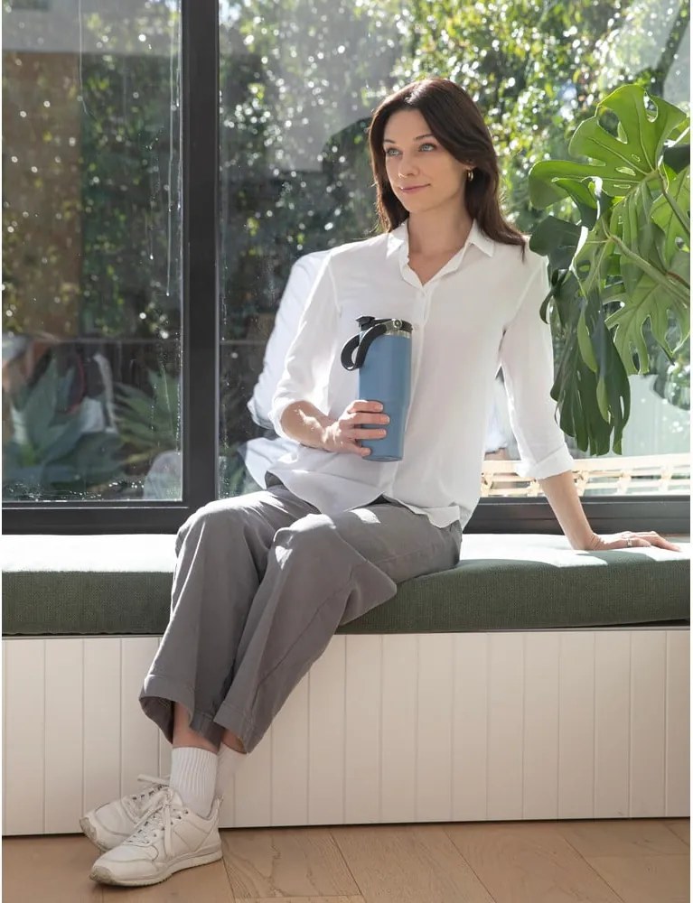 Béžová cestovná fľaša z nehrdzavejúcej ocele 1 l Eco – Ladelle