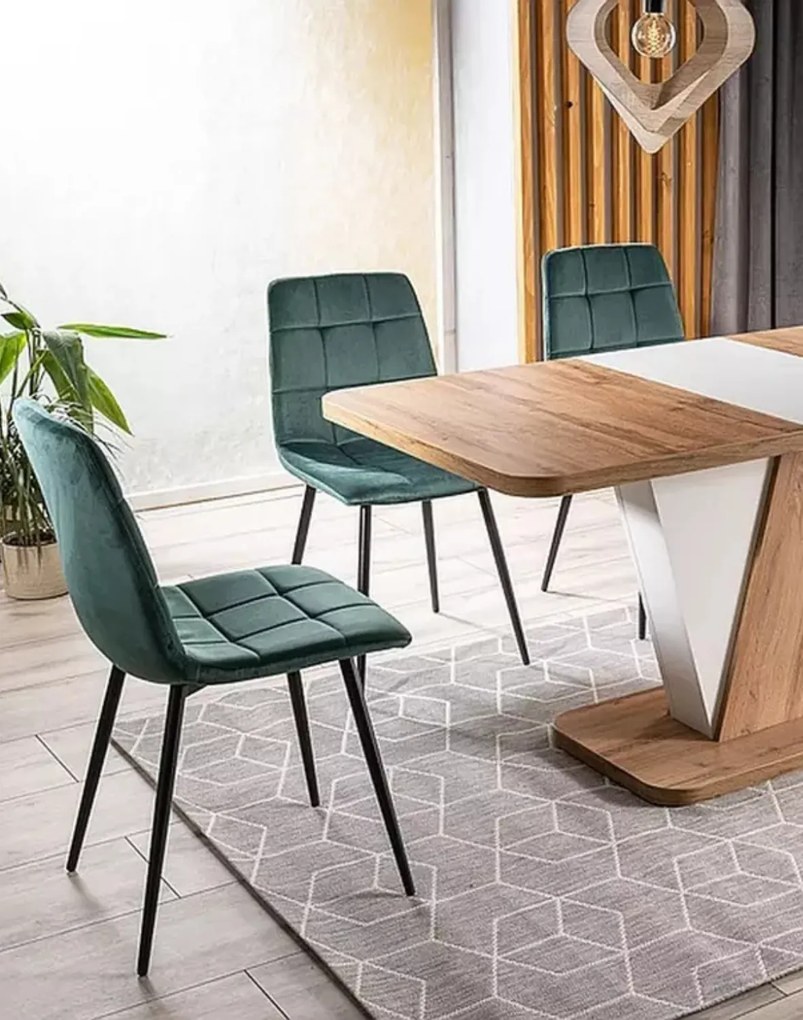 Stolička Mila Velvet Zelená