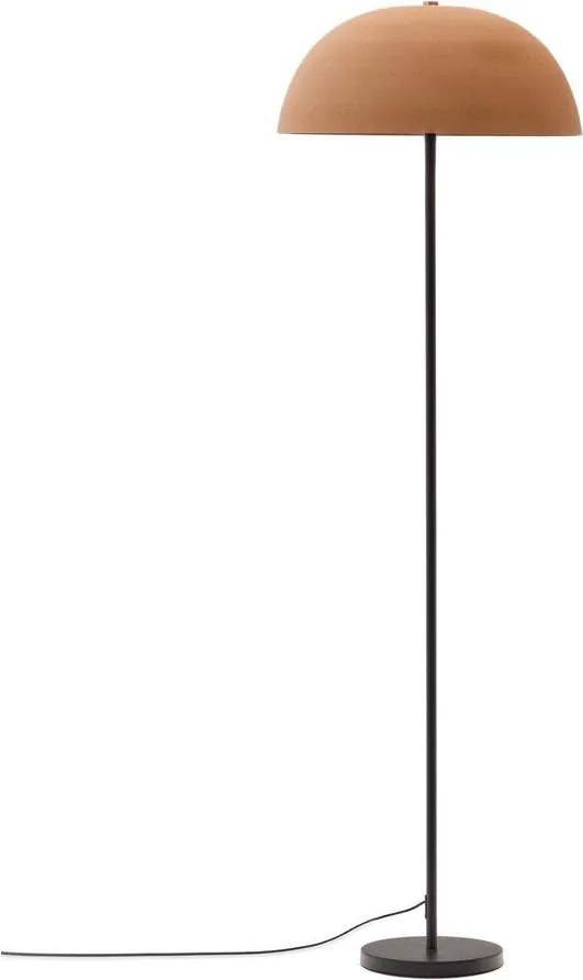 Stojacia lampa v terakotovej farbe s kovovým tienidlom (výška 140 cm) Nibla – Kave Home