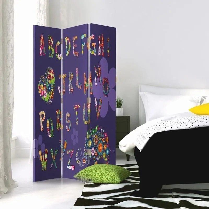 Gario Paraván Abeceda pre deti Rozmery: 145 x 170 cm, Prevedenie: Klasický paraván