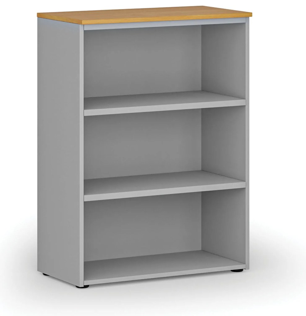 Kancelársky regál PRIMO GRAY, 800 x 420 x 1087 mm, sivá/buk