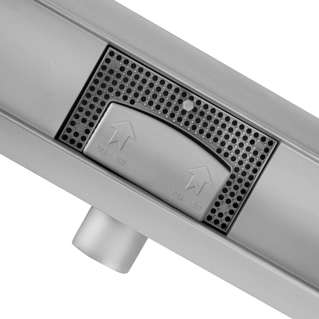 Rea Neox, odtokový sprchový žľab 70 cm, brúsená oceľ, REA-G2502