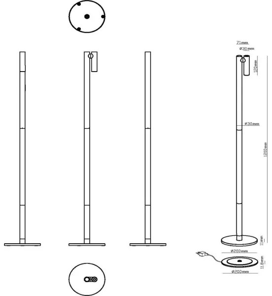 Lucide 27703/02/30 - LED Stm. nab. vonkajšia lampa ANTRIM LED/2,2W/4V IP54 čierna