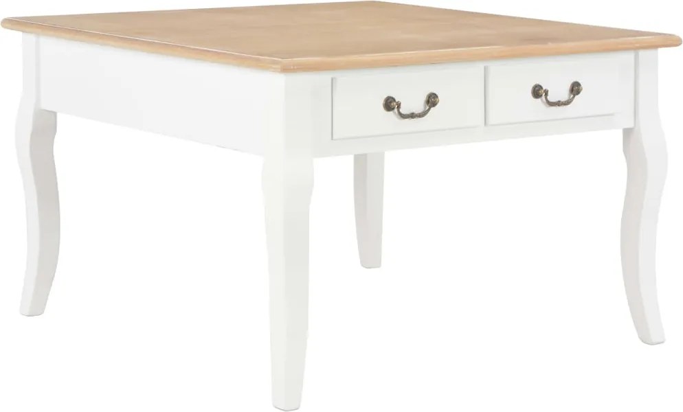 280061 Edco Konferenčný stolík, biely 80x80x50 cm, drevo