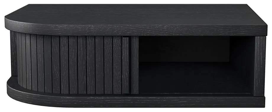 Čierny nočný stolík v dekore duba Farsta - Woodman