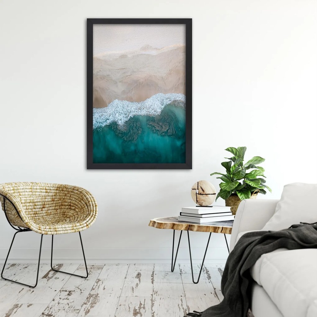 Gario Plagát Vlny na brehu mora Farba rámu: Bez rámu, Rozmery: 20 x 30 cm