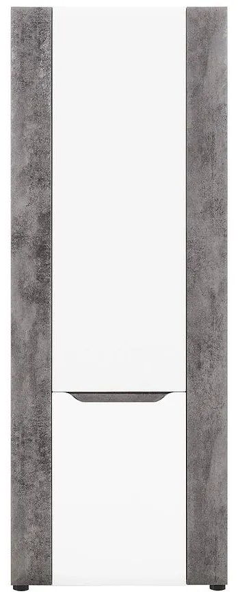 Brando Regál Lp B06 Biela/Betón