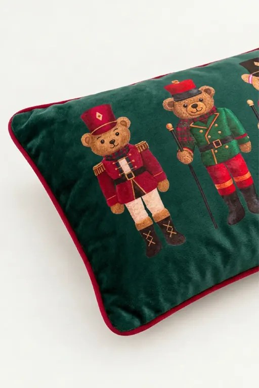 Obliečka na vankúš BEAR TRIO zelená 30x50 cm