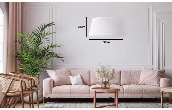 Duolla - Luster na lanku BOUCLE 1xE27/15W/230V pr. 50 cm biela