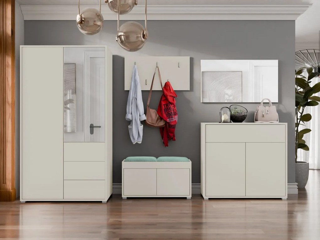 Predsieňová zostava Alekto V, Farby: dub cremona, Farba čalúnenia:: Manila 16