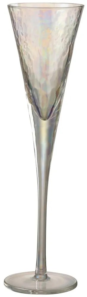 Dúhová pohár na šampanské Oil transparent - Ø 7 * 28 cm