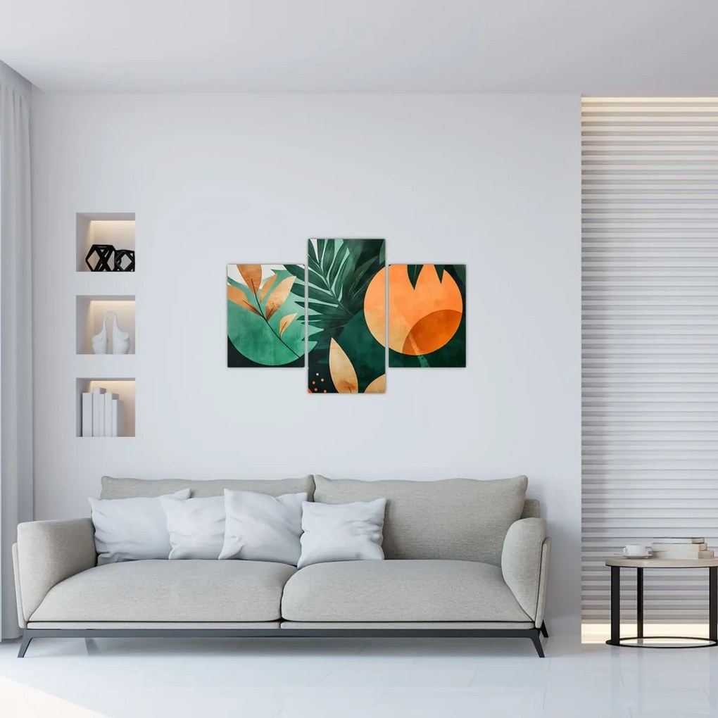 Obraz - Geometrické prírodné motívy (90x60 cm)