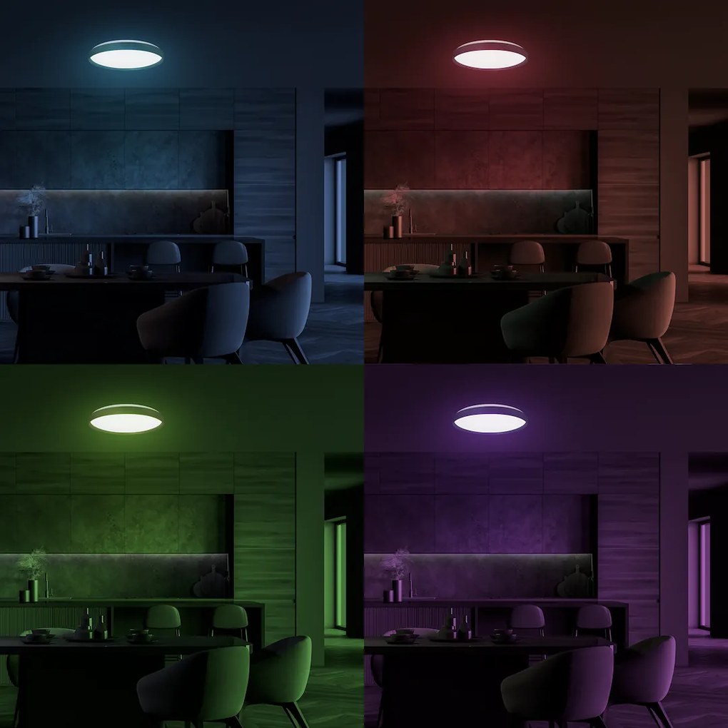 Stropné LED svietidlo Ringo, 1x LED 36w, 3000-6000k, b, RGB, s ovládačom