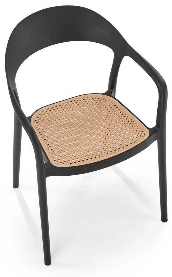 Jedálenská stolička Ruby, hnedá / čierna