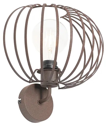Dizajnová nástenná lampa hrdzavohnedá 30 cm - Johanna