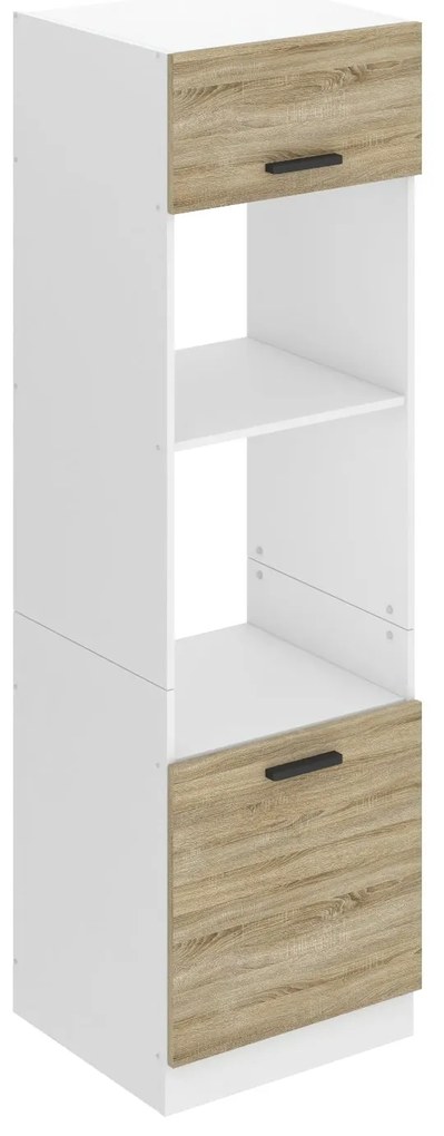 Vysoká kuchynská skrinka Belini Premium Full Version pre vstavanú rúru 60 cm dub sonoma