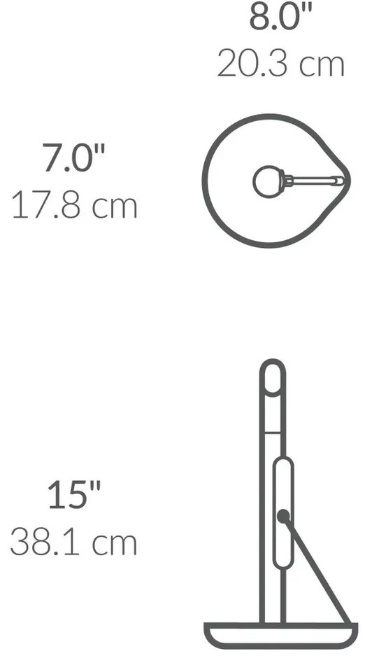 Simplehuman Držiak na papierové utierky, pre rolky do 17 cm, kefovaná nehrdz. oceľ